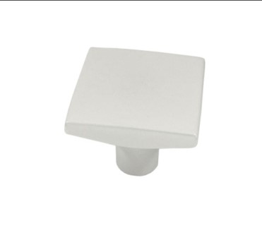 Ручка-кнопка КВАДРАТ 30*30 белый матовый (50)