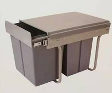 Система для утилизации мусора 2 емкости (20л+20л), 400мм, 480*345*430мм, полного выдвижения NISKO