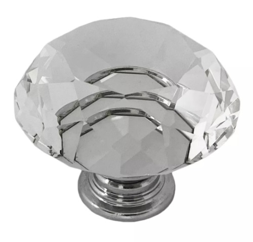 Ручка-кнопка RK-89  d40 Хром/Кристалл