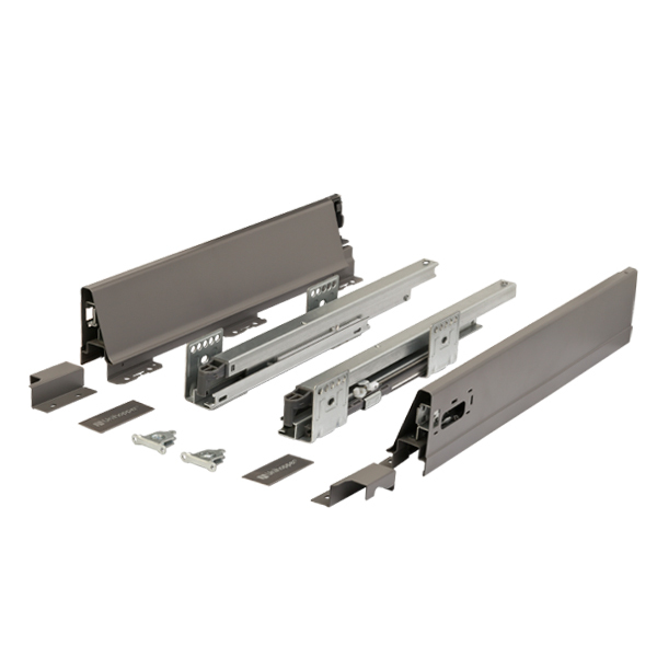 Комплект ящика Unihopper Mental box - 2, H80*400мм, ГРАФИТ