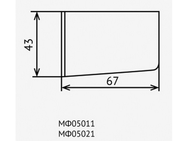 Накладка для навеса МФС (левый) венге (400)