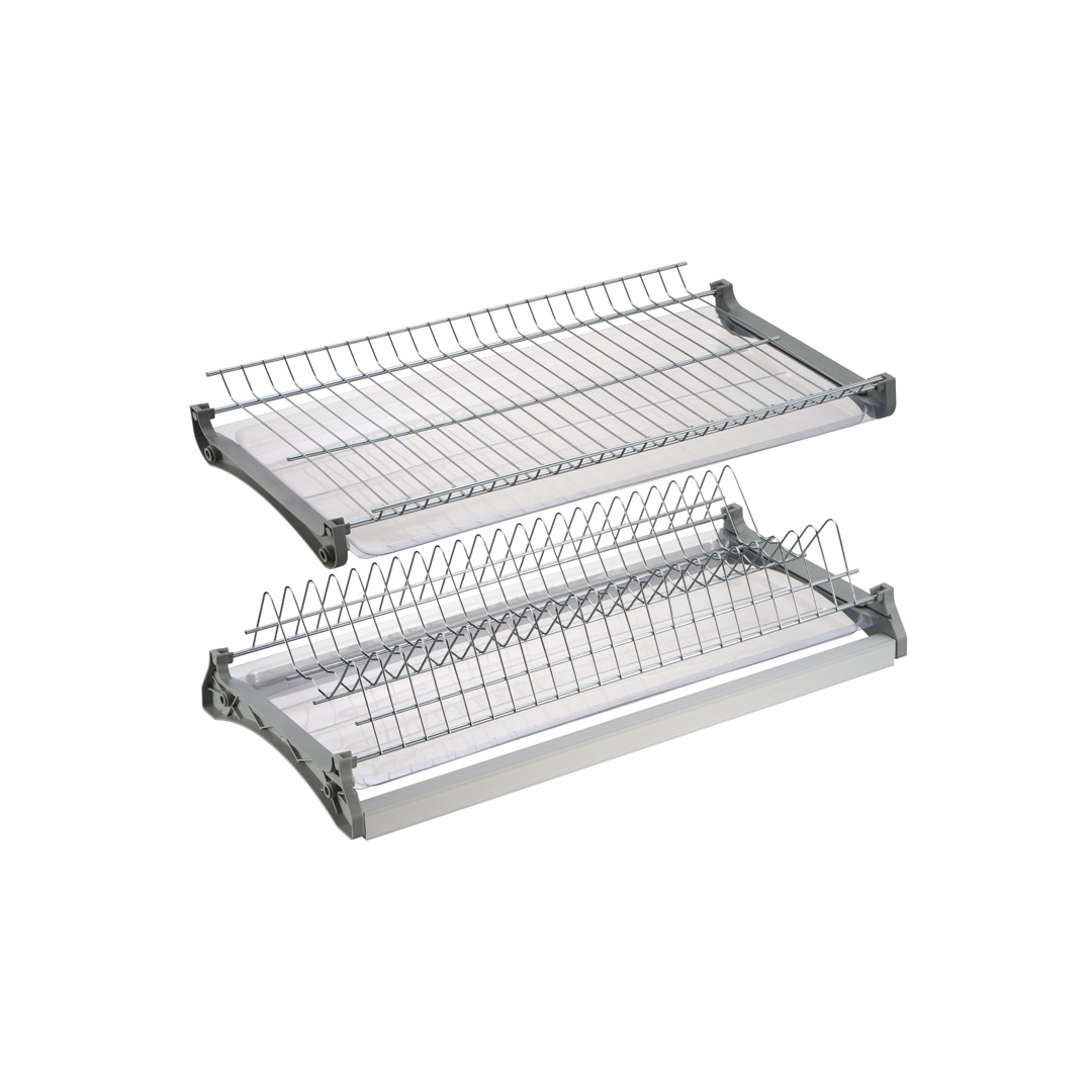 Посудосуш.хром 2-х ур. 400 рама+поддон (10) ХД