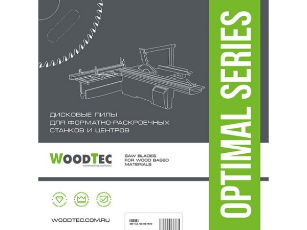 WOODTEC пила для форматно-раскроечных станков ф300х30х3,2/2,2 Z96FZ/TR