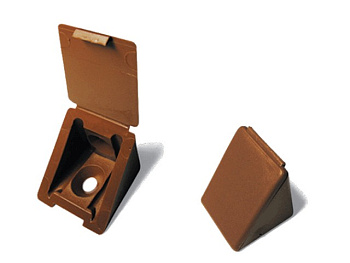 Уголок на 2 шурупа КОРИЧНЕВЫЙ №3 (УП2) (100шт) С-с