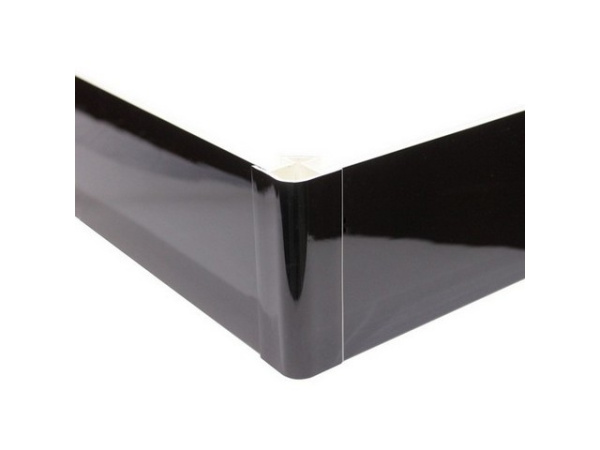 Профиль соед. д/цоколя 90* универс.чёрный глянец (МФС) H100