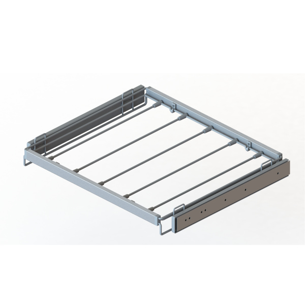 Полка выдвижная для брюк (450-590) с направляющими с доводчиком (хром) UNIHOPPER 16.15.01.1.1.1