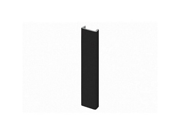 Профиль торцевой чёрный глянец (МФС) H100