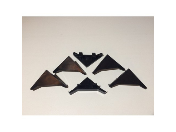 Комплект заглушек к плинтусу ЧЕРНЫЙ (6) ПР-Ж