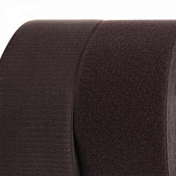 Липучка 50мм темно-коричневая 304(25) (Loop&Hook darck brown )