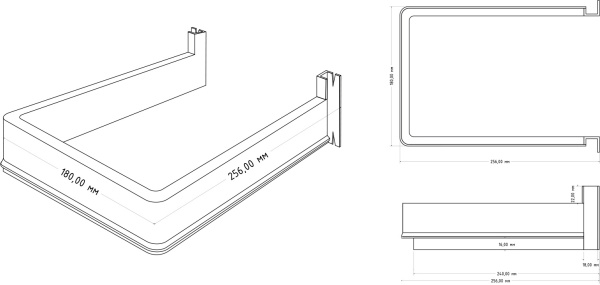 Ограничитель сифона h-70мм,белый  (Турция) схема