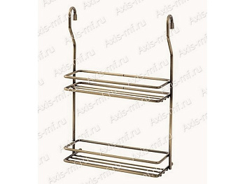 Полка 2-ур. для специй 200*87*275, бронза AX-203M.AB-2