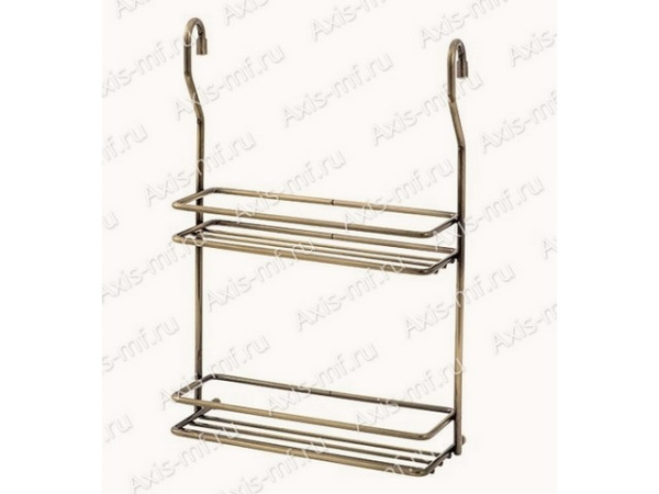 Полка 2-ур. для специй 200*87*275, бронза AX-203M.AB-2