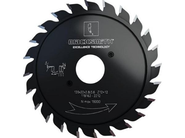 Blacksmith Пила подрезная составная 120*20*2,8..3,6 z12+12