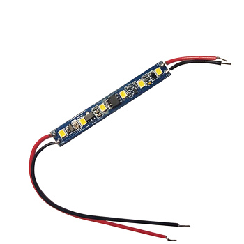 08.800.00.380 Сенсорный выключатель SIR-5DLL, встраиваемый, от движения руки, макс. дист. 8см, 12В, max 5А, 60Вт,  6хSMD LED 2835, 4000K, вх. провод 10см, вых. провод: 3 см, 60*8*1.0mm