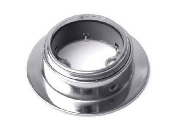 Фланец для трубы d50 с фиксатором и пластиковым кольцом, хром LS-002/Z, Lotti