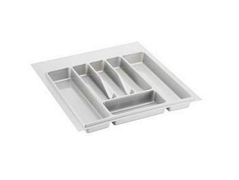 Лоток для столовых приборов в базу 500-550 мм 430*380 (470*490) пластик, белый, Контур(25)