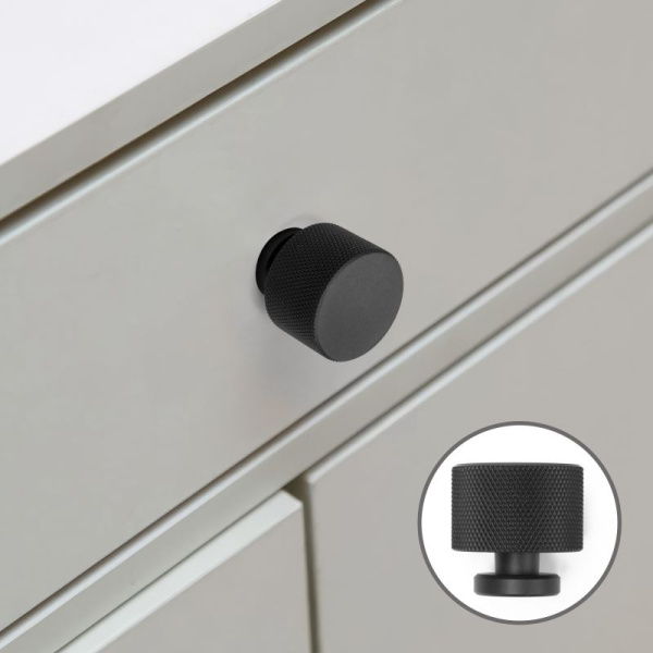 Ручка-кнопка CAPPIO PK329, d=30 мм, черный (9905876)