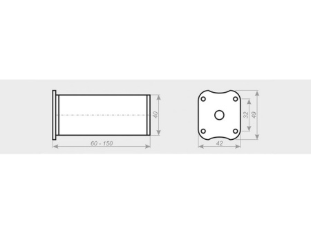Опора регулир. №7 металлик h=100мм, алди