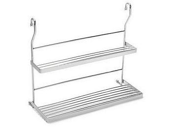 Полка многоцелевая 2-ур.mix  340*150*305 мм, хром YJ-G212