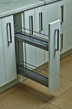 Бутылочница Hafele Cristal, 150 мм, 2 яруса, метал.дно, ПРАВАЯ, без направляющих 549.35.810