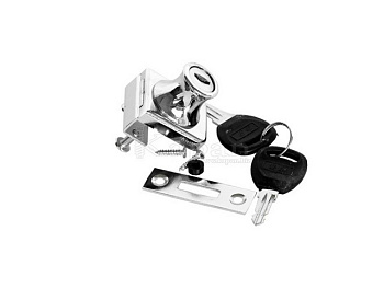 Замок для 1-ой стеклянной двери 804 ХРОМ (12)