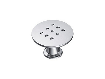 Ручка-кнопка с перфорацией naktoli knop CP, хром (K-1060) (100)