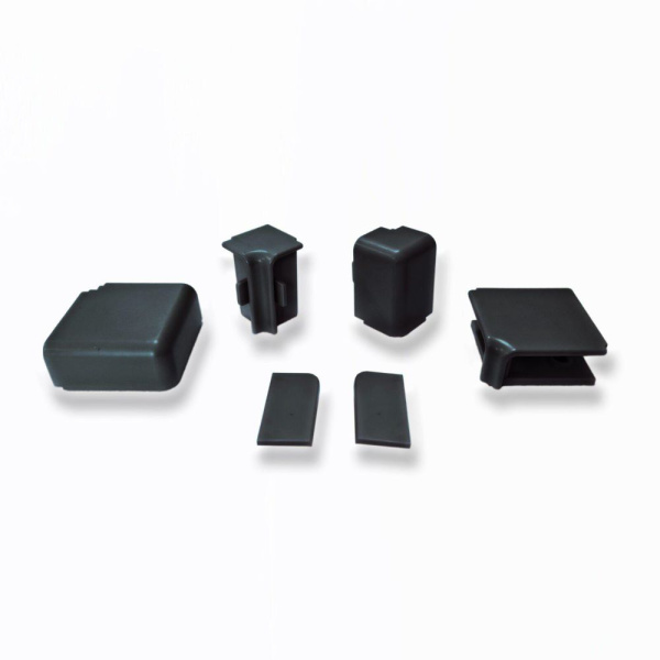 Комплект заглушек КВАДРО, ЧЕРНЫЙ (8) ПР-Ж