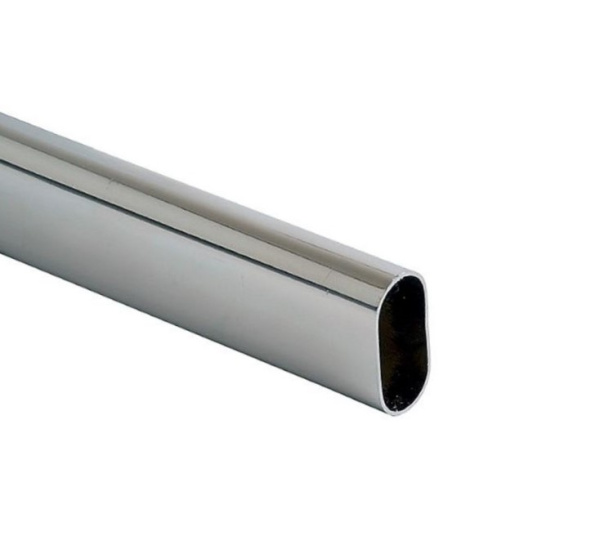 Труба ОВАЛЬНАЯ  15*30*3000*0,7мм;1,08кг ХРОМ (10),