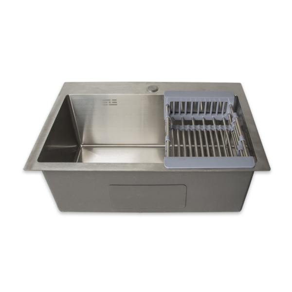 Мойка 580*400 САТИН,ручной работы+КОРЗИНКА s301( 41.05.025)