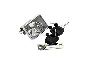 Замок для 2-х стеклянных дверей 805 ХРОМ (12)