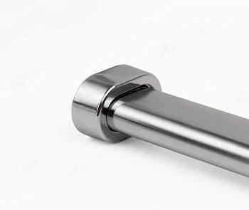 Штангодержатель для овальной трубы ХРОМ металлический с заглушками(2)