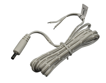 15.012.03.011 Провод питания для линейных LED св-ков LANIA/TL-TCW, 2м, 12VDC, 22AWG, с конн. 3.5х1.35DC папа, белый