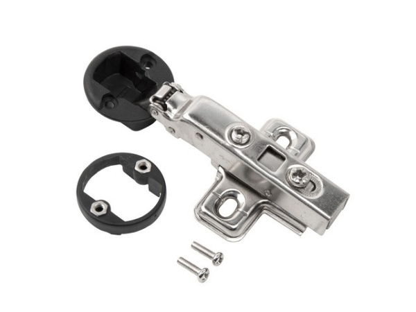 M320-Full Петля четырехшарнирная clip-on с доводчиком, накладная, для стекла, никель