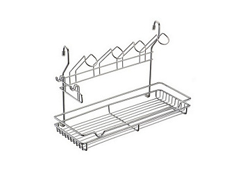 Полка комбинированная, Д390 Ш185 В265, хром MX-420