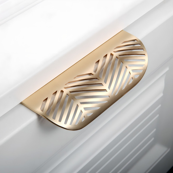 Ручка CAPPIO, 96/120 мм, с узором, матовое золото (7108695)