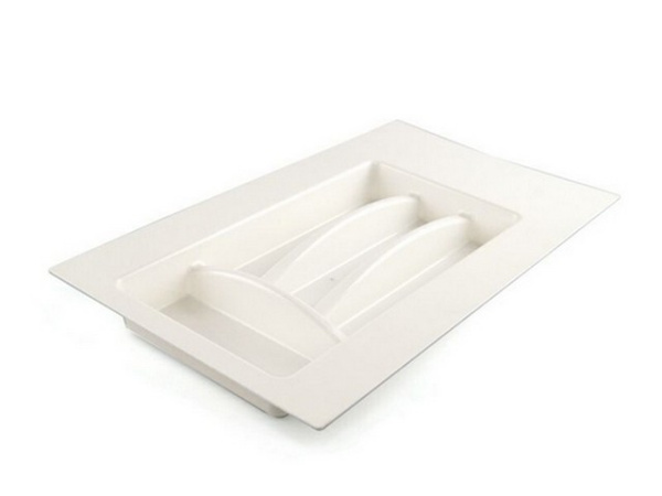 Лоток для столовых приборов в базу 300-350 мм 265*485 (195*375) пластик, белый, Контур