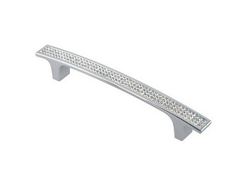 Ручка-скоба КЕРРОН ACR08-128 (хром c кристаллами)(30) "Р"