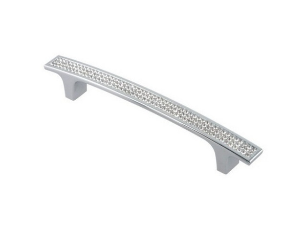 Ручка-скоба КЕРРОН ACR08-128 (хром c кристаллами)(30) "Р"