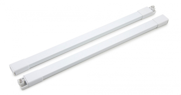 Продольный прямоугольный рейлинг БЕЛЫЙ 350мм (комплект) SBR09/W/350