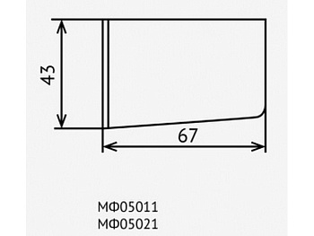 Накладка для навеса МФС (левый) венге (400)
