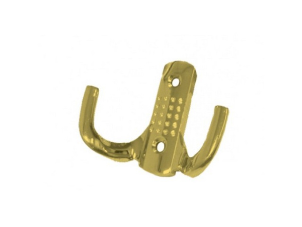 Крючок с перфорацией 2-х рожковый ЗОЛОТО (40) ,20ГР
