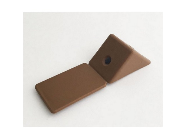 Уголок на 2 шурупа ОРЕХ ТЕМНЫЙ №18 (УП2) (100) С-с