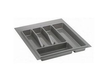 Лоток для столовых приборов в базу 400-450 мм 385*485 (320*375) пластик, серый, Контур(25)
