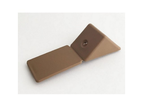 Уголок на 2 шурупа СВЕТЛО-КОРИЧНЕВЫЙ №12 (УП2) (100) С-с