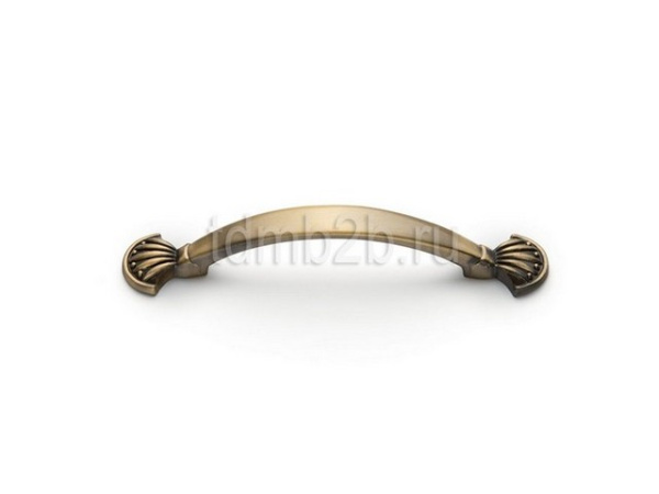 Ручка-скоба  FS008-128 AB, (RS-008-128BA) 128мм, антич бронза, TDM (25)