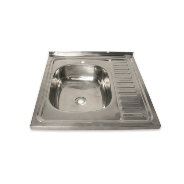 Мойка нерж.накладная 60*60(0,6*170) хром Правая +сиф.(12)