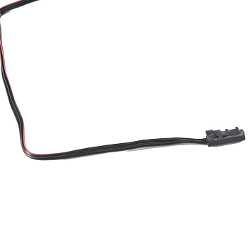 15.009.04.013 Провод соединительный 2хAWG22 с коннектором LED (папа), 2,0м, черный, облуж. концы