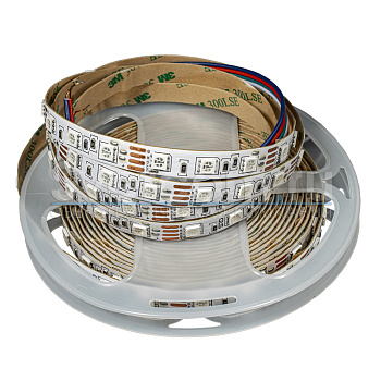 04.800.00.157 Лента C2, 5050 RGB, IP20, 60LED/м, 12В, 12Вт/м, 5м*10мм; пр.25см