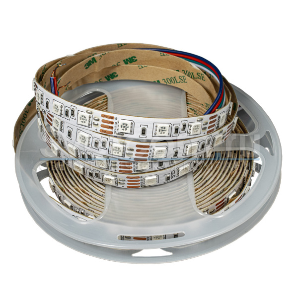 04.800.00.157 Лента C2, 5050 RGB, IP20, 60LED/м, 12В, 12Вт/м, 5м*10мм; пр.25см