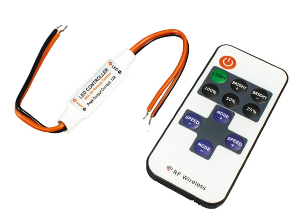 08.800.00.320 LED мини-диммер с пультом управления 12/24В, 6A